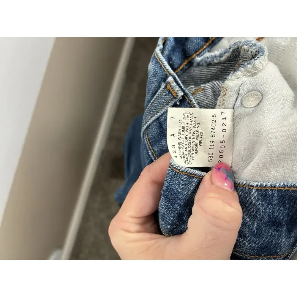 Vintage Levi’s 505 Orange Tab Straight Leg Regular Fit 34x32 Jeans USA Made